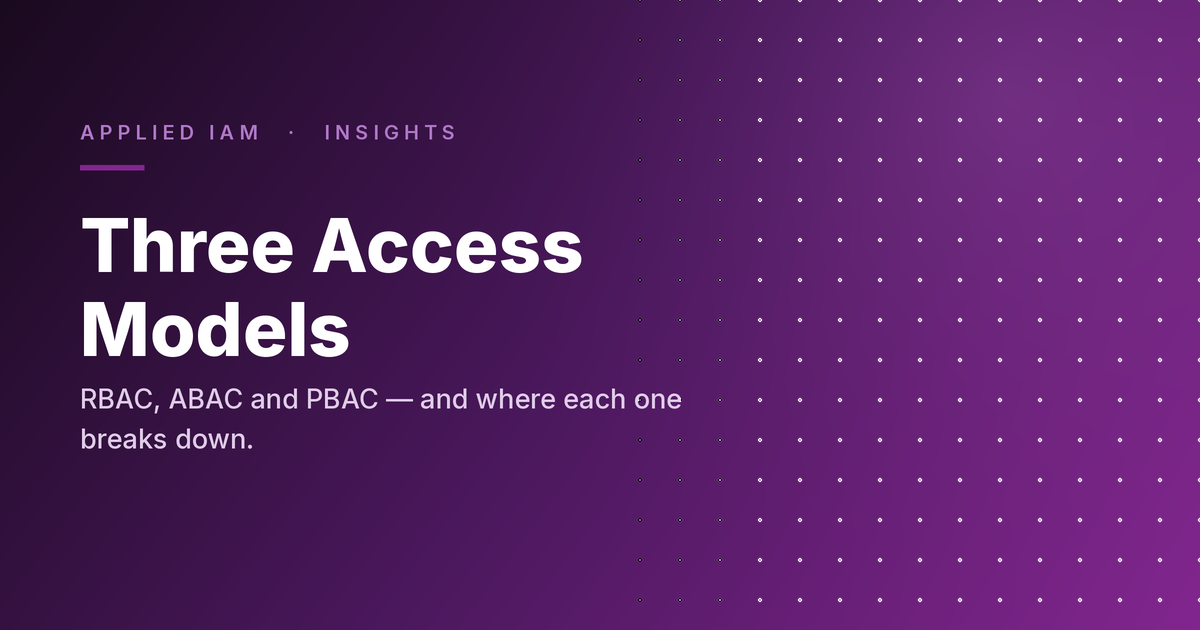 Diagram comparing role-based, attribute-based and policy-based access control models