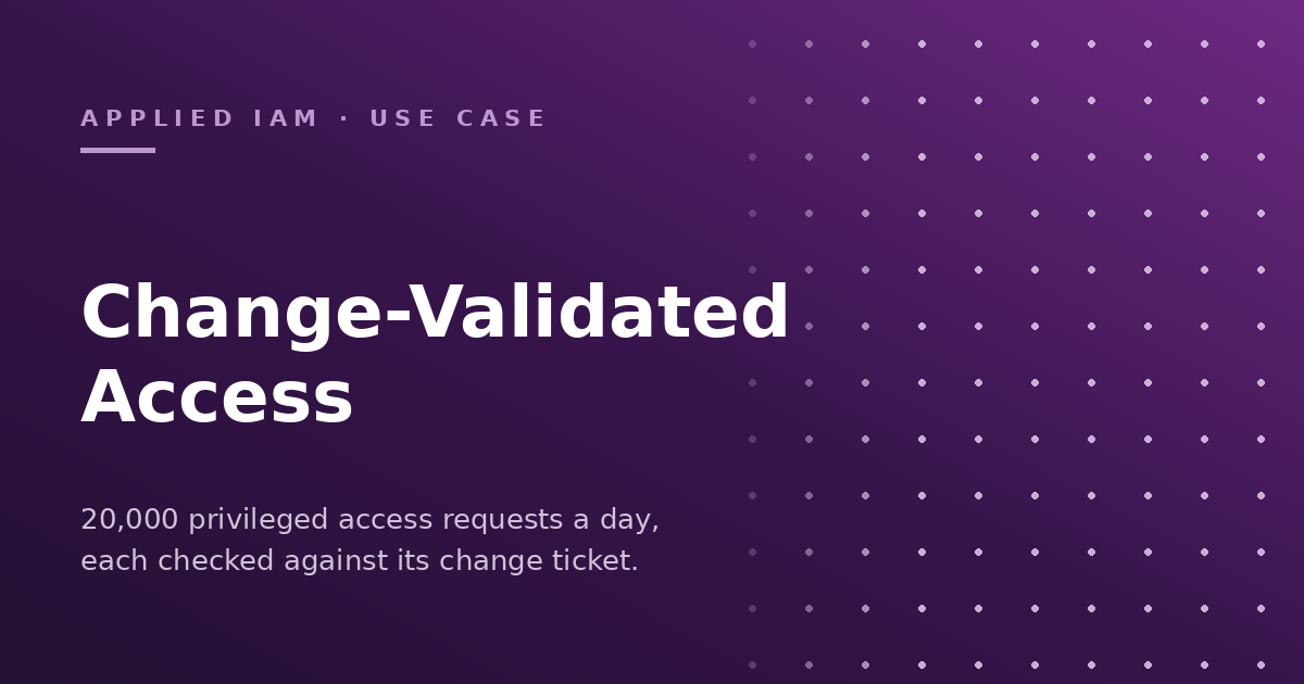 Change-validated privileged access case study